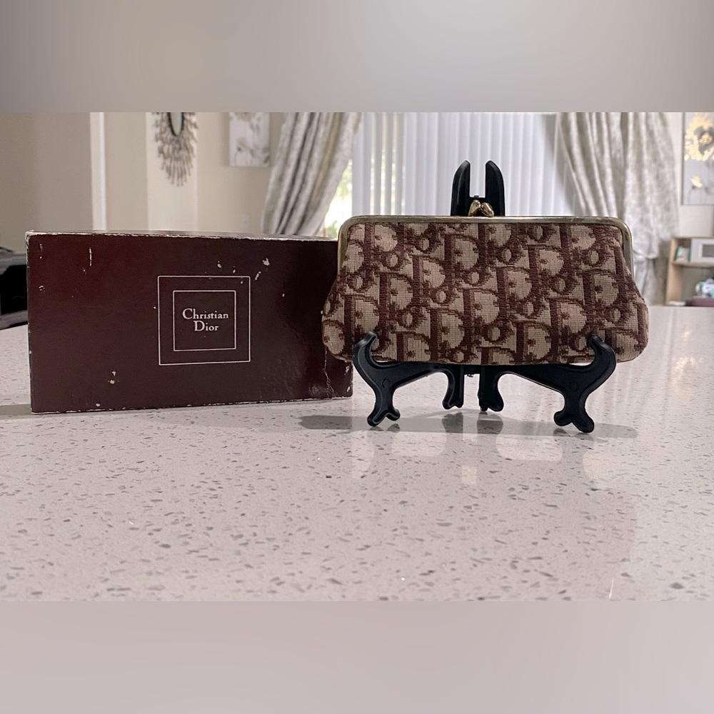 AUTHENTIC DIOR VINTAGE TROTTER DIORISSIMO CLUTCH - Picture 2 of 7